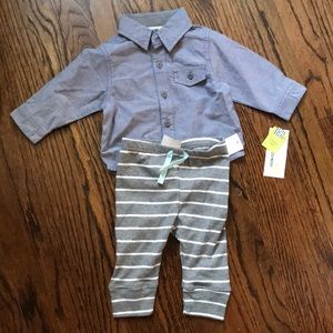 NWT 3-6m. OshKosh polo Shirt and matching pants.